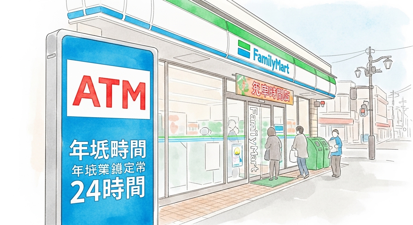 24時間いつでも使えるJAのATMをファミマのコンビニで活用の魅力