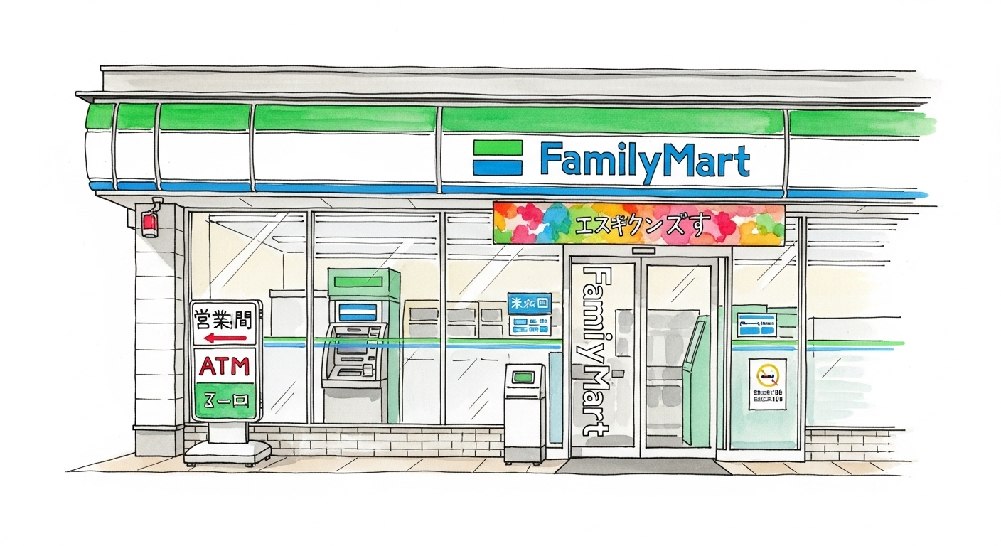 日曜日も安心のJAのATMをファミマのコンビニで利用する時間ガイド