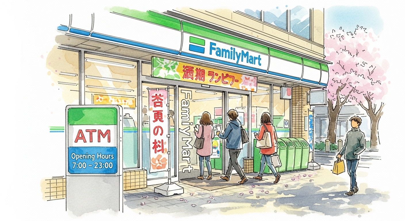 使えない時間を予測するJAのATMをファミマのコンビニで利用する時のコツ